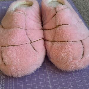 Cozy Concha Pink Fuzzy Slippers